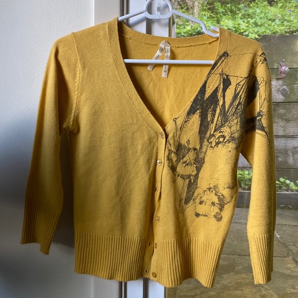 Cute Mustard Cardigan - Picture 2 of 9